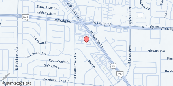 Map showing Olive Crest - Las Vegas at 4285 N Rancho Dr, Las Vegas, NV