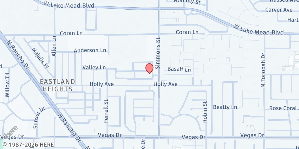 Map showing Portola Del Sol - TI Communities at 1915 Simmons St., Las Vegas, NV
