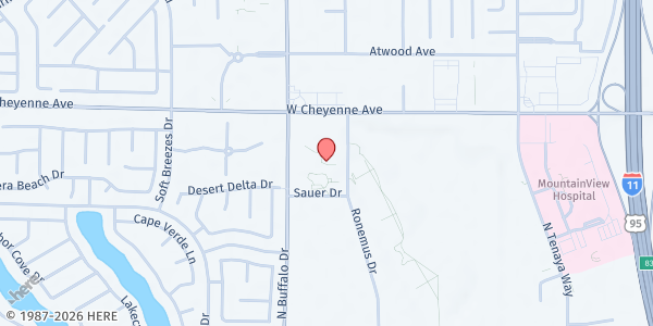 Map showing Rainbow Library at 3150 N. Buffalo Dr., Las Vegas, NV