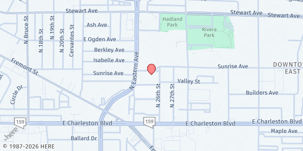 Map showing Raising Hope of Nevada - Sunrise Ave at 2528 Sunrise Ave suite b, Las Vegas, NV