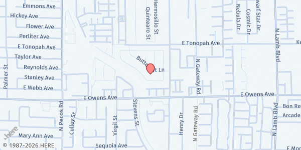 Map showing Self Sufficiency Inc. at 3955 E. Owens Ave. Ste. 110, Las Vegas, NV