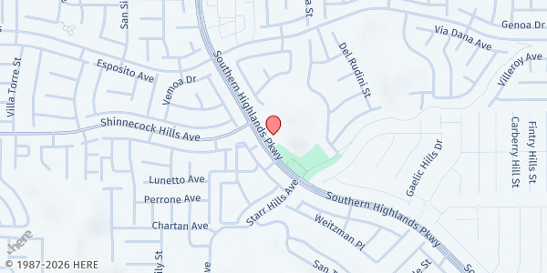 Map showing Southern Highlands Boys & Girls Club at 10900 Southern Highlands Pkwy., Las Vegas, NV