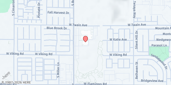 Map showing Spring Valley High School - The Just One Project at 3750 S Buffalo Dr., Las Vegas, NV