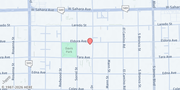 Map showing St. Thomas Catholic Church Food Pantry at 2715 S Torrey Pines Dr., Las Vegas, NV