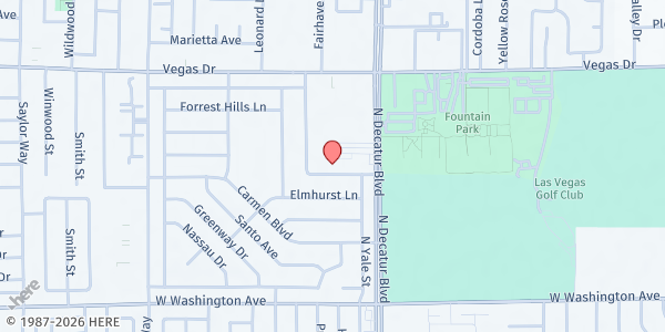 Map showing The Just One Project at 1401 N. Decatur Blvd., Ste. 35, Las Vegas, NV
