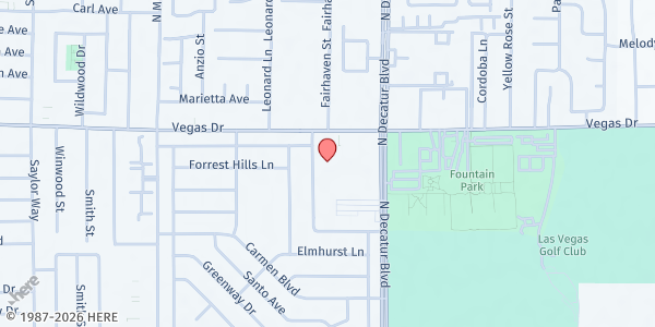 Map showing The Just One Project at 1401 N Decatur Blvd Suite 34, Las Vegas, NV