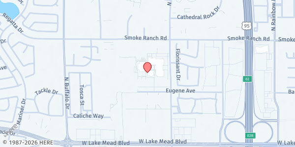 Map showing The Just One Project at Cimarron Memorial High School at 2301 N. Tenaya Way, Las Vegas, NV