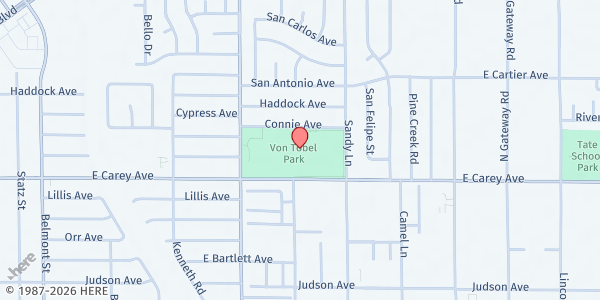 Map showing The Just One Project at Ed Von Tobel Middle School at 2436 N. Pecos Rd., Las Vegas, NV