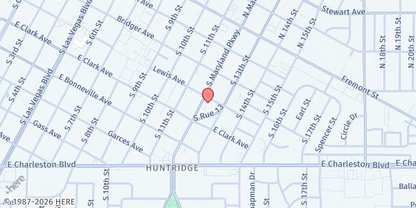 Map showing The LGBTQ Center of Southern Nevada at 401 S. Maryland Pkwy., Las Vegas, NV