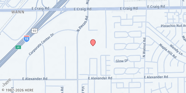 Map showing Three Square - Main Location at 4190 N Pecos Rd, Las Vegas, NV