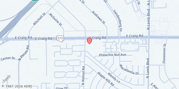 Map showing Three Square – Senior Hunger Campus at 3915 E Craig Rd, Las Vegas, NV