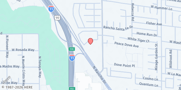 Map showing Truth Christian Ministries International at 5101 N. Rainbow Blvd., Las Vegas, NV