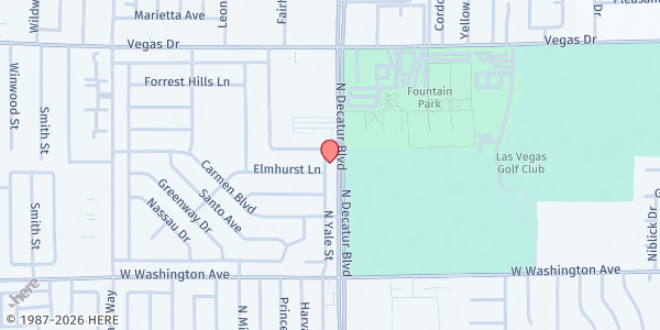 Map showing United Labor Agency of Nevada (ULAN) at 1201 N Decatur Blvd, Las Vegas, NV