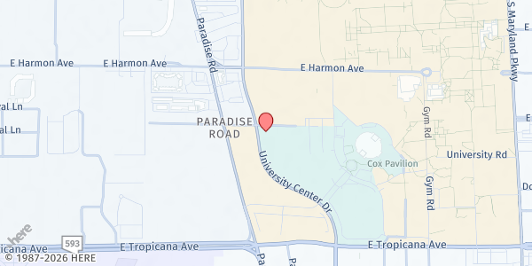 Map showing UNLV Food Pantry at 4646 S University Center Dr, Las Vegas, NV