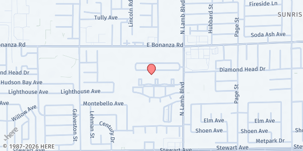 Map showing Vera Johnson Manor B Family Apartments at 503 N. Lamb Blvd., Las Vegas, NV