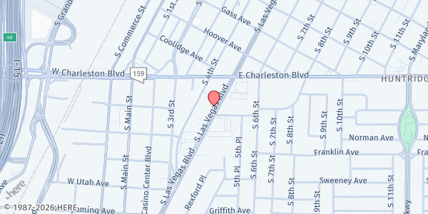 Map showing Veteran's Village at 1150 S Las Vegas Blvd., Las Vegas, NV