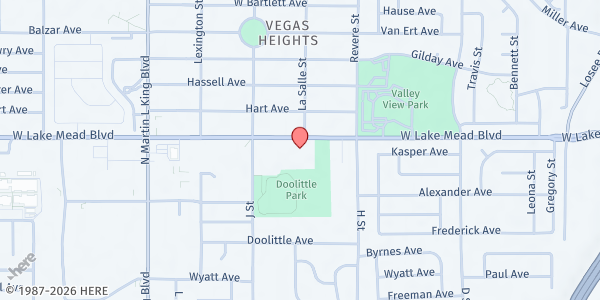 Map showing West Las Vegas Library at 951 W Lake Mead Blvd, Las Vegas, NV