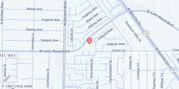 Map showing Westminster Presbyterian Church at 4601 W. Lake Mead Blvd., Las Vegas, NV