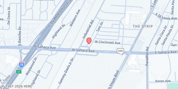Map showing Word Alive at 2412 Tam Dr., Las Vegas, NV