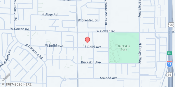 Map showing Word of Life Christian Academy at 3510 N. Buffalo Dr., Las Vegas, NV