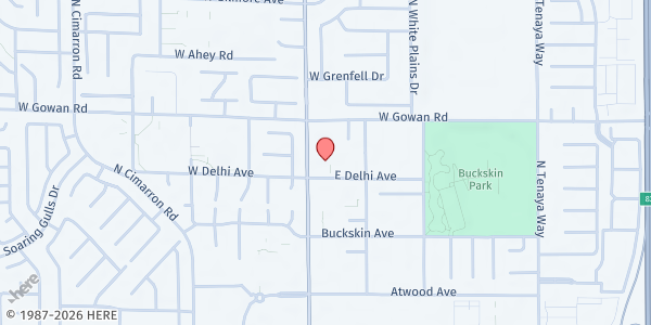 Map showing Word of Life Christian Center - Food Distribution Center at 3520 N Buffalo Dr, Las Vegas, NV