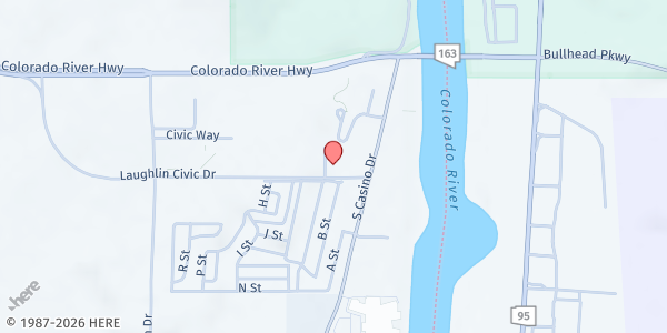 Map showing Colorado River Food Bank - Laughlin at 240 E. Laughlin Civic Dr., Laughlin, NV