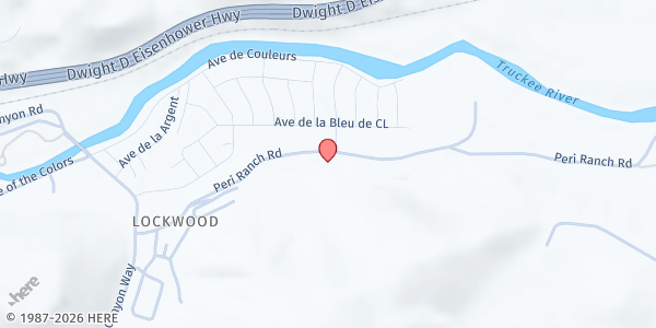 Map showing Lockwood - Hillside ES at 1250 Peri Ranch Rd., Lockwood, NV