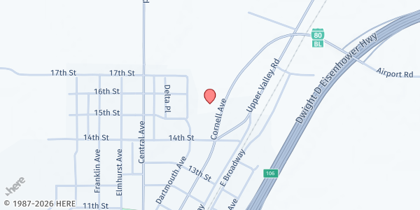 Map showing Pershing FCC/FRC at 1475 Cornell Ave, Lovelock, NV