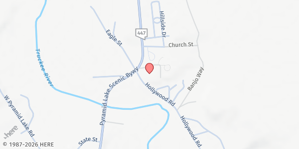 Map showing Nixon Gym at 204 Capitol Hill, Nixon, NV