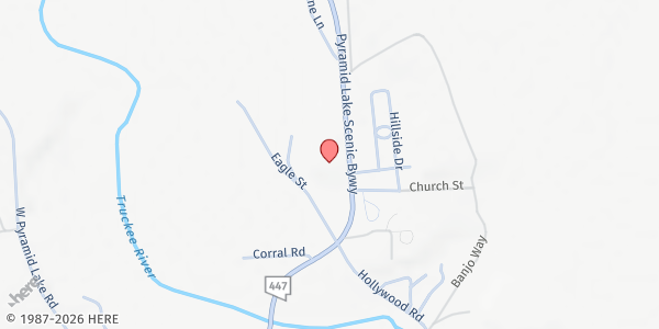 Map showing Nixon Gym at 204 Capitol Hill, Nixon, NV