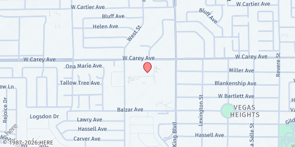 Map showing Acelero Learning-MLK - Farmers Market at 1555 W Carey Ave, North Las Vegas, NV