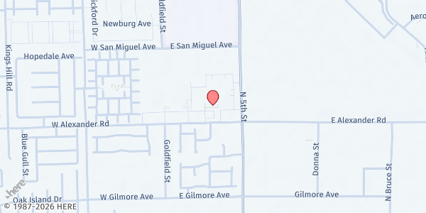 Map showing Canyon Springs High School - The Just One Project at 350 E. Alexander Rd., North Las Vegas, NV