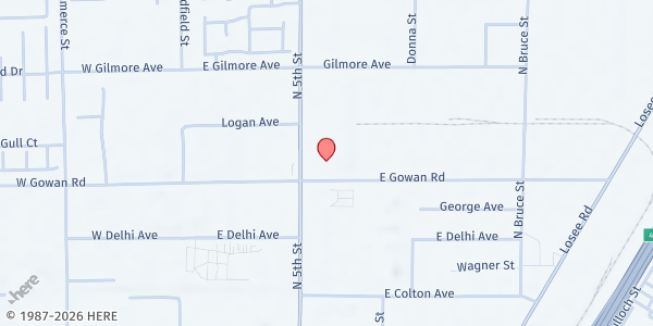 Map showing Helping Hands of North Las Vegas - Food Distribution Center at 3640 N 5th St #130, North Las Vegas, NV