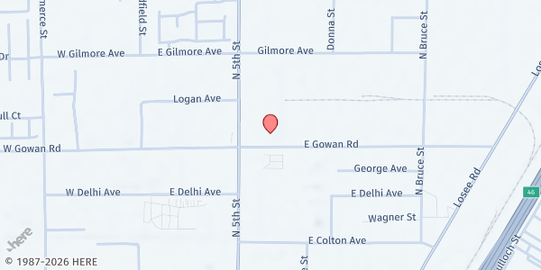 Map showing Helping Hands of Vegas Valley at 3640 N. 5th St., North Las Vegas, NV