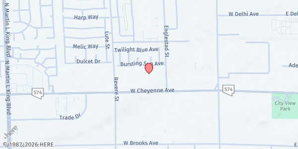 Map showing Iglesia Vision de Dios at 580 W Cheyenne Ave., North Las Vegas, NV