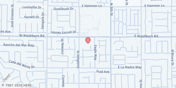 Map showing Maranatha Spanish SDA Church at 101 E Washburn Rd., North Las Vegas, NV