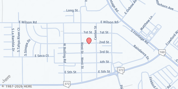 Map showing Oasis Outreach Worship Center at 1061 A E. 2nd St., Pahrump, NV
