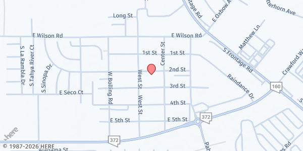 Map showing Oasis Outreach Worship Center - Food Distribution Center at 1061 2nd St, Pahrump, NV