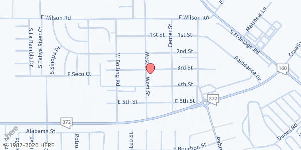 Map showing Pahrump New Hope Fellowship at 781 West St., Pahrump, NV
