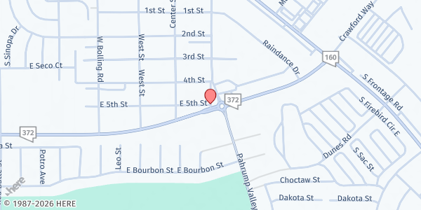 Map showing Pahrump Valley United Methodist Church at 1300 E Hwy. 372, Pahrump, NV