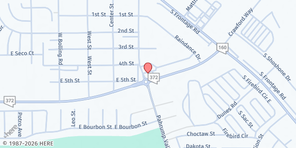 Map showing Pahrump Valley United Methodist Church - Food Distribution Center at 1300 State 372, Pahrump, NV
