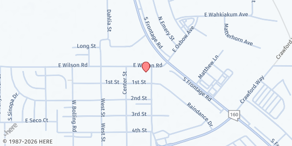 Map showing Tails of Nye County at 520 East St B, Pahrump, NV