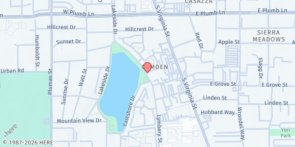 Map showing Arbor Cove at Virginia Lake at 2350 Lymbery St, Reno, NV