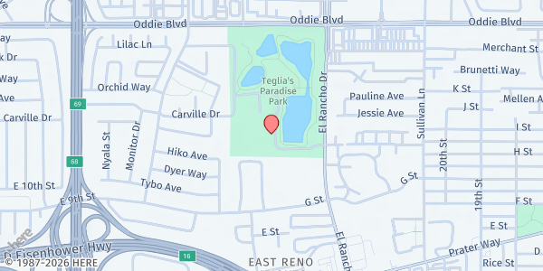Map showing Bernice Mathews Elementary School at 2750 Elementary Dr., Reno, NV