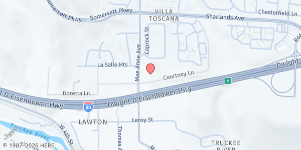 Map showing Calvary Chapel Northwest Reno at 246 Courtney Ln., Reno, NV