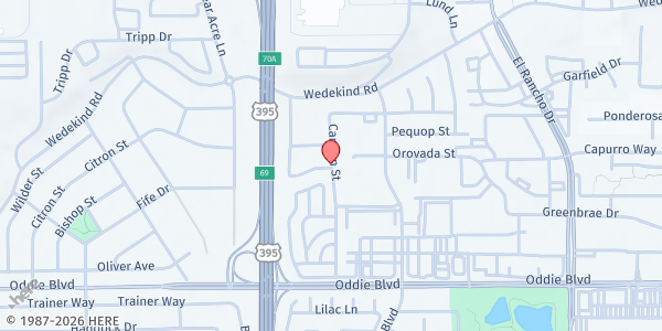 Map showing Cannan Elementary at 250 Cannan St, Reno, NV