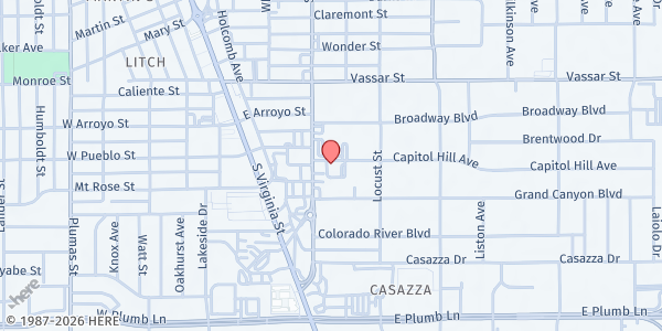 Map showing Capitol Hill VA Outreach Center at 350 Capitol Hill Ave, Reno, NV