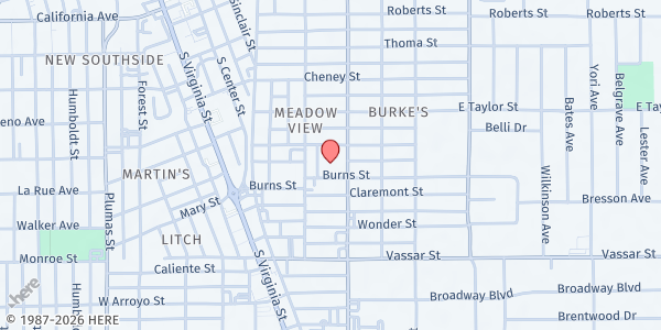 Map showing Community Health Alliance at 1055 S. Wells Ave., Reno, NV