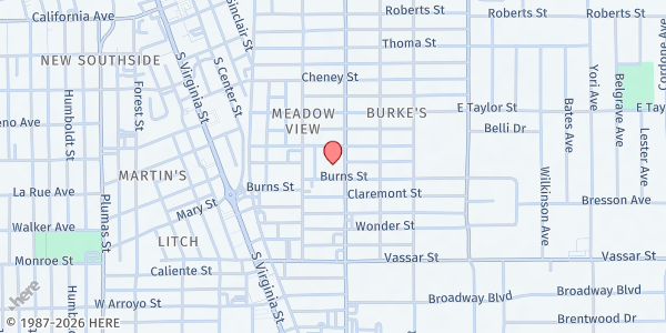 Map showing Community Health Alliance - Mobile Harvest at 1055 S. Wells Ave., Reno, NV