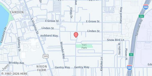 Map showing Cottonwood Resident Food Pantry - Food Distribution Center at 2665 Yori Ave, Reno, NV